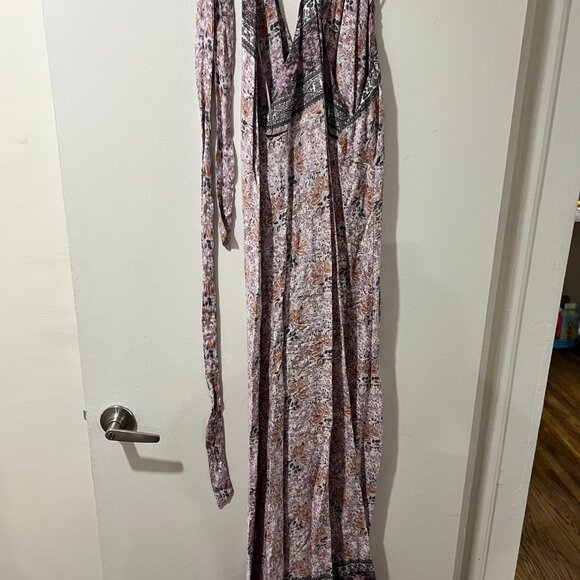 🌸 Cotton Candy LA Floral Boho Jumpsuit - Size L (Fits M/L) 🌸 - Picture 9 of 10